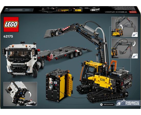 Konstruktors LEGO® Technic Kravas auto Volvo FMX un elektriskais ekskavators EC230 42175