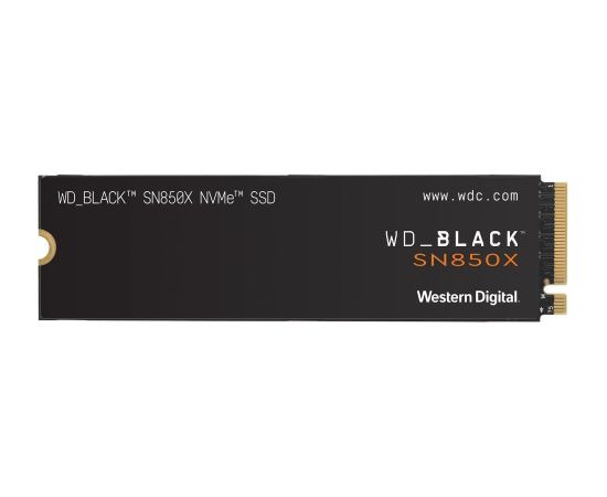 SSD WESTERN DIGITAL Black SN850X 2TB M.2 PCIE NVMe Write speed 6600 MBytes/sec Read speed 7300 MBytes/sec 2.38mm TBW 1200 TB WDS200T2XHE