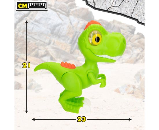 Dinozaurs T-Rex Junior ar skaņu. gaismu un kustībām 27,5 cm 18 men. + CB49691