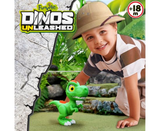 Dinozaurs T-Rex Junior ar skaņu. gaismu un kustībām 27,5 cm 18 men. + CB49691