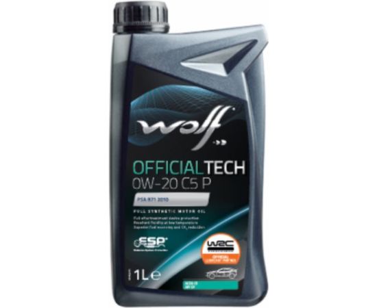 Wolf OFFICIALTECH 0W-20 C5P 1L API SP,C5, PSA B71 2010