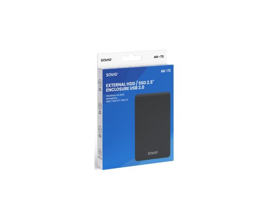 Kastīte cietajam diskam Savio 2.5" HDD/SSD SATA USB 2.0