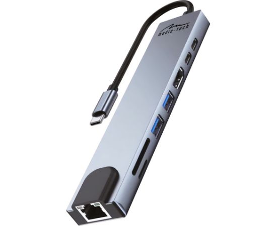 Media Tech MEDIA-TECH USB HUB 8 IN 1 GIGA LAN HUB MT5046