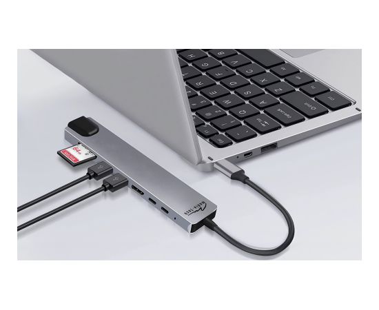 Media Tech MEDIA-TECH USB HUB 8 IN 1 GIGA LAN HUB MT5046