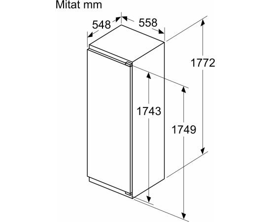 Bosch KIR81VFE0 s4 iebūv. ledusskapis bez saldētavas 177.5cm FlatHinge