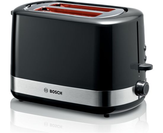 Bosch TAT6A513 toaster 2 slice(s) 800 W Black, Stainless steel