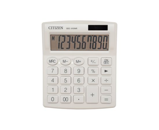 CITIZEN SDC-810NRWHE office calculator, 10-digit, 127x105mm, white