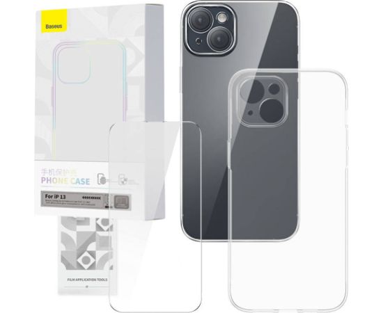 Transparent Case and Tempered Glass set Baseus Corning for iPhone 13