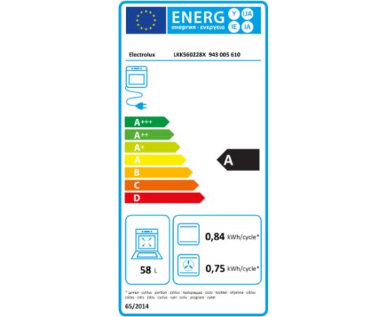 Electrolux LKK560228X Gāzes plīts 600.sērijas 50cm