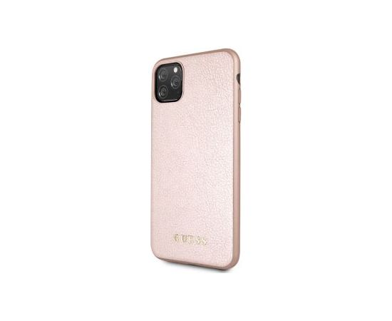 Guess Apple  iPhone 11 Pro Max Iridescent PU Hard Case Rose Gold