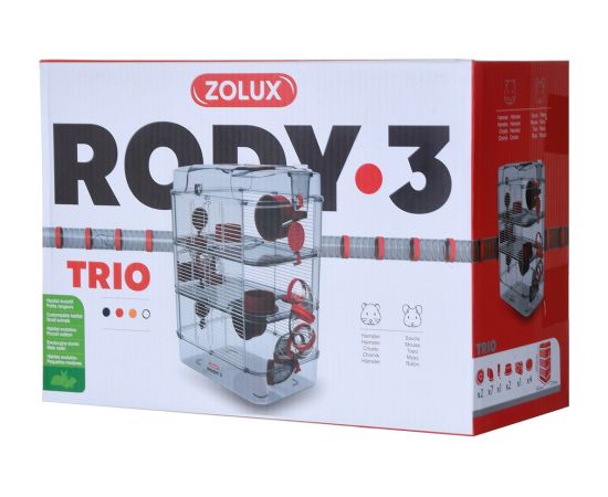 ZOLUX Rody3 Trio - rodent cage - red