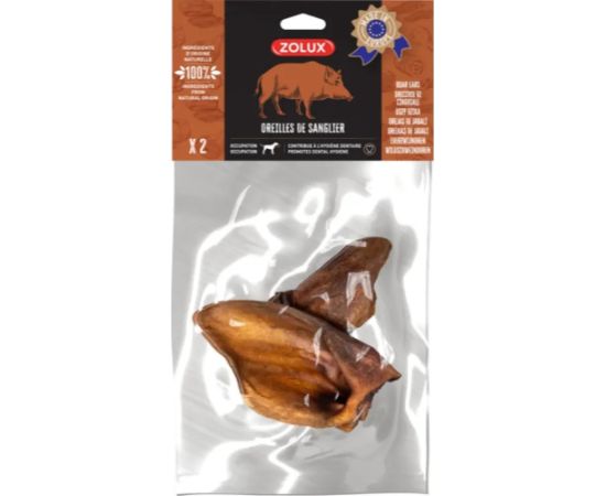 ZOLUX Boar's Ear Dog Treat - 2 x 52g