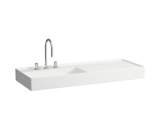 Laufen izlietne Kartell, 1200x460 mm, bļoda kreisā pusē, bez pārplūdes, balta SaphirKeramik