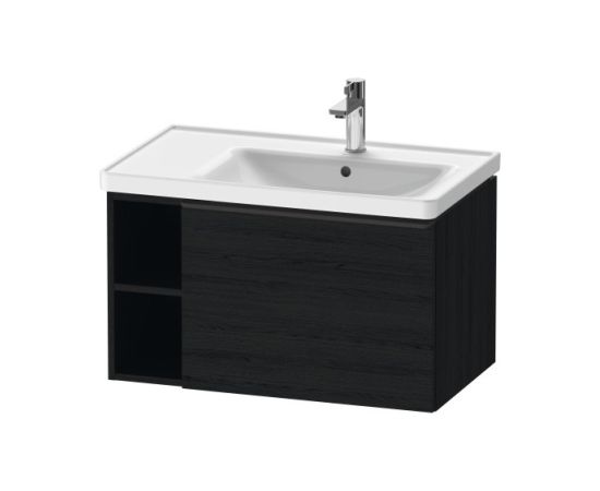 Duravit izlietnes skapītis D-Neo, 784x452 mm, h=440 mm, 1A+ vaļēji plaukti, izlietne labajā pusē, black oak