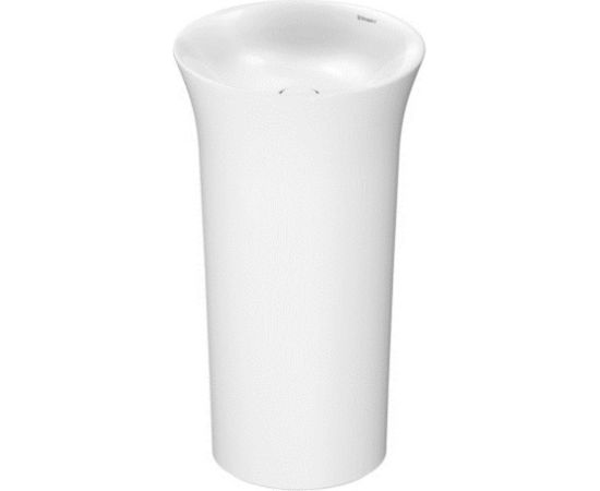 Duravit izlietne White Tulip, d=500 mm, h=900 mm, brīvstāvoša, ar pieslēgumu pie sienas, balta