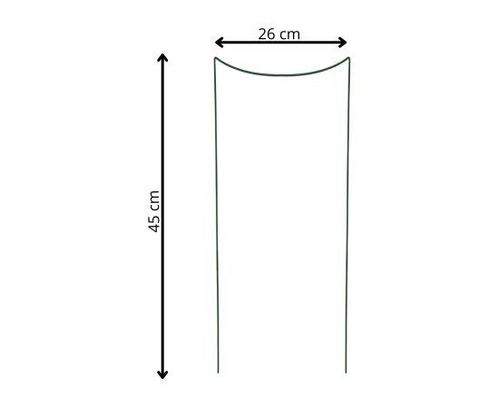 Metāla balsts ziediem un augiem Springos HA5169 45 cm