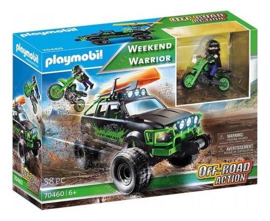 Playmobil Weekend Warrior Pojazd terenowy z motocyklem (70460)