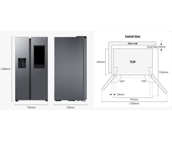 Samsung RS6HDG883ES9EF side-by-side Ledusskapis