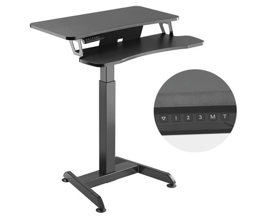 Maclean MC-835 Portable Desk Electric Height Adjustable 72 -122cm max. 37 kg Control Panel Sit Stand Work Station