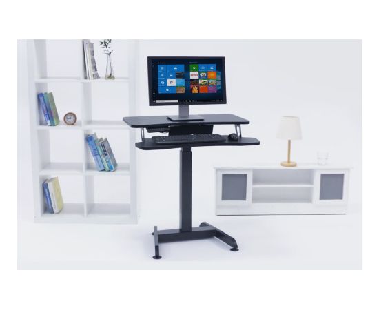 Maclean MC-835 Portable Desk Electric Height Adjustable 72 -122cm max. 37 kg Control Panel Sit Stand Work Station