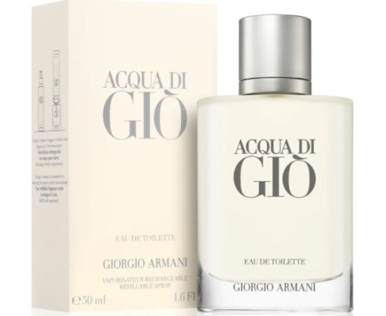 Giorgio Armani Acqua Di Gio for Men Eau de Toilette 50ml. Refillable spray