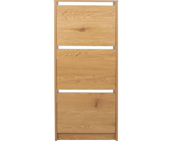 Shoe cabinet AALBORG 49x18xH122cm, oak