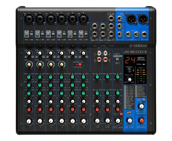 Yamaha MG12XUK audio mixer 12 channels 20 - 48000 Hz Black