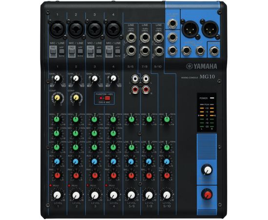 Yamaha MG10 audio mixer 10 channels Black