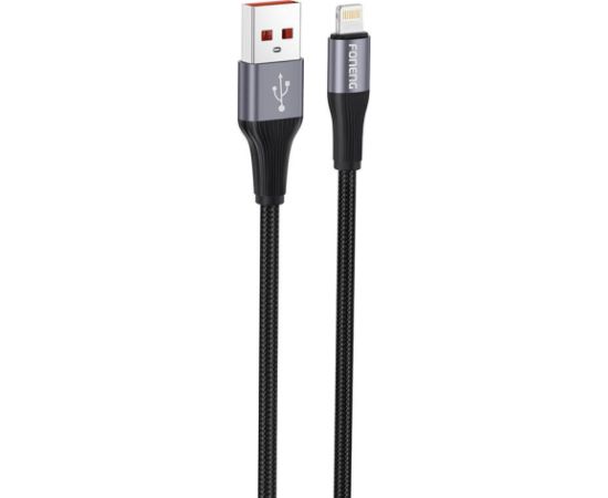 Foneng X112 USB-A to Lightning cable 2.4A, 1m (black)