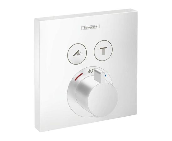 Hansgrohe iebūvējamā termostata ShowerSelect virsapmetuma daļa, ar 2 izejām, matēta balta