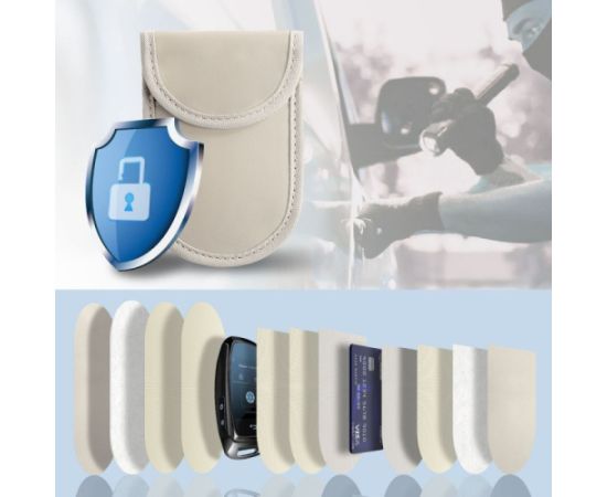 Tech-Protect car key pouch RFID Signal Blocker KLR100, beige