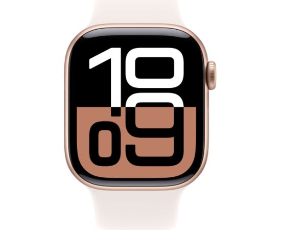 Apple Watch 10 GPS 42mm Sport Band, rose gold/light blush (MWWJ3ET/A)