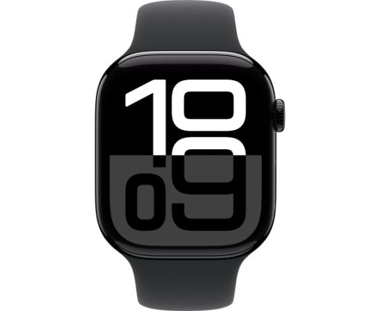 Apple Watch 10 GPS 46mm Sport Band, jet black/black (MWWP3ET/A)