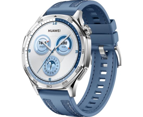 Huawei Watch GT 5 46mm, stainless steel/blue