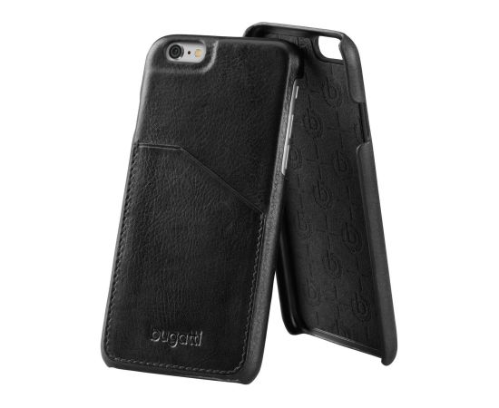 Bugatti Londra Burnished Case Ādas Apvalks Priekš Apple iPhone 7 / 8 Melns (EU Blister)