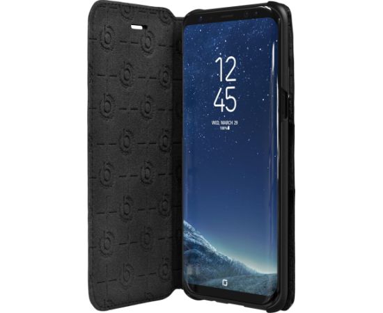 Bugatti Parigi Ādas Maks Mobilajam Telefonam Priekš Samsung G955 Galaxy S8 Plus Melns (OEM)