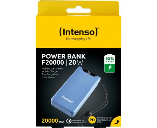 POWER BANK USB 20000MAH QC3.0/BLUE F20000 7332055 INTENSO