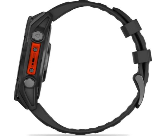 GARMIN Fenix 8 51mm Slate Gray with Black Silicone Band sporta pulkstenis