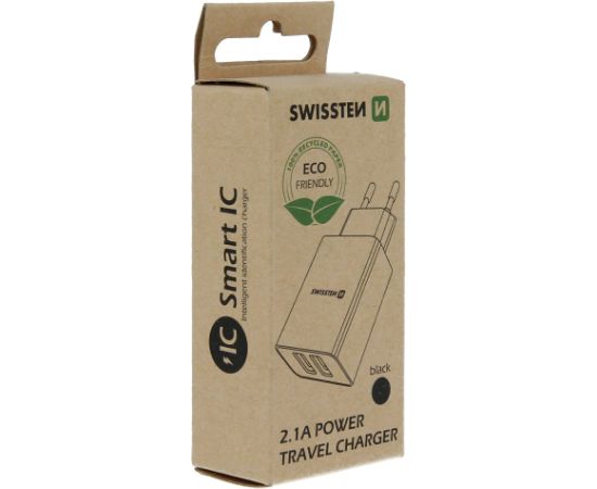 Swissten 3арядное устройство Smart IC 2x USB 2.1A (ECO PACK)