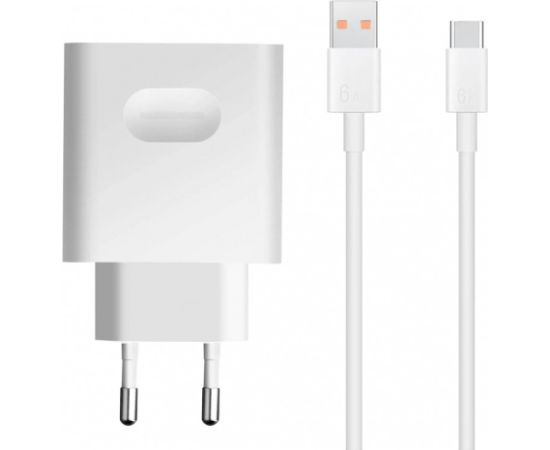 Charger Huawei 66W 6A USB-A HW-110600E02 + USB-C cable white