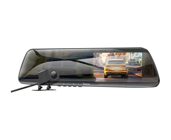 Card DVR Hoco DV4 Dual Channel Rearview Mirror Driving Recorder