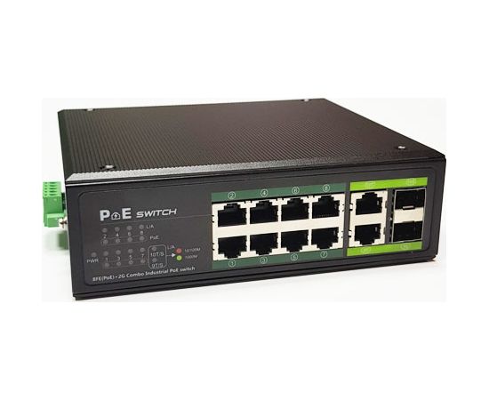 Extradigital PoE коммутатор 8ch 100Mbps+2G uplink 2 SFP