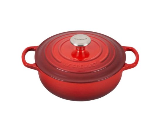 Le Creuset Кастрюля чугунная круглая Ø24см / 3,4л красная