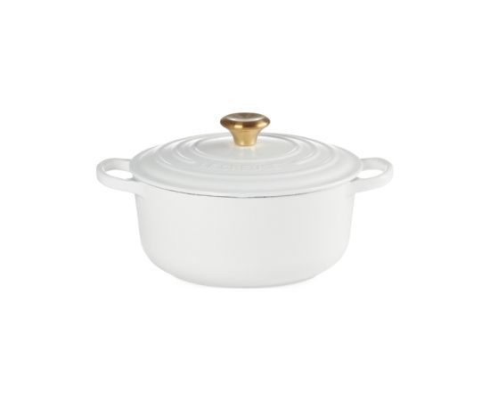 Le Creuset Кастрюля чугунная круглая Ø24см / 4,2л белая