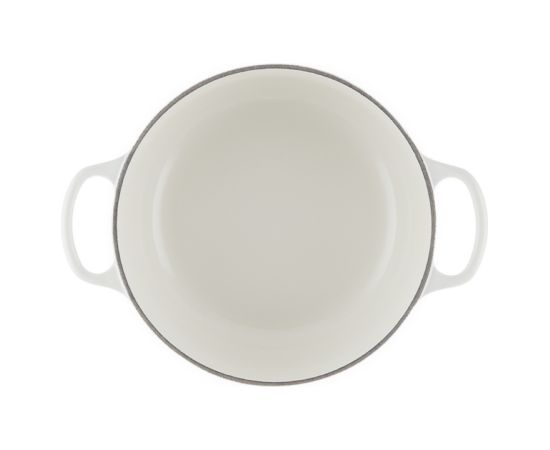 Le Creuset Кастрюля чугунная круглая Ø24см / 4,2л белая