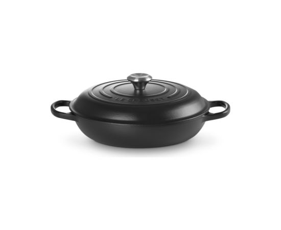 Le Creuset Чугунная неглубокая кастрюля 30 см / 3,5 л матовая черная