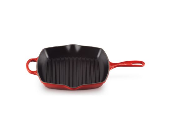 Le Creuset Чугунная сковорода-гриль квадратная 26x26 см красная