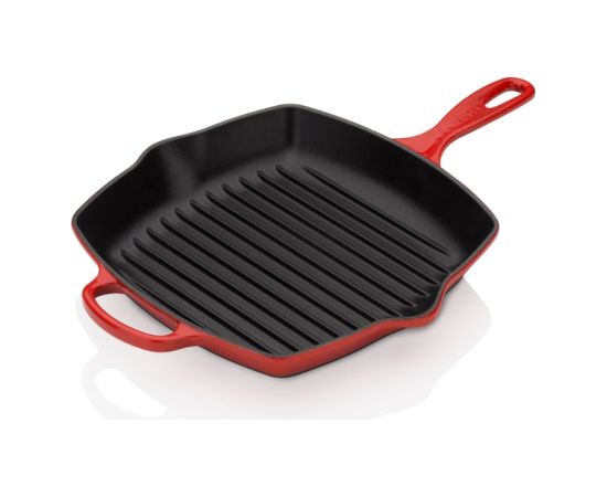 Le Creuset Чугунная сковорода-гриль квадратная 26x26 см красная