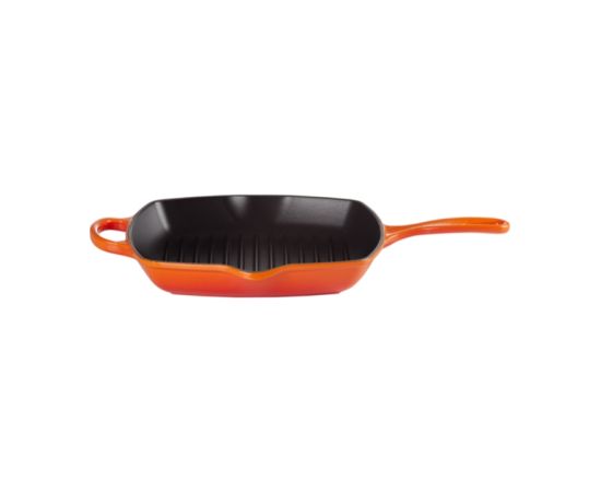 Le Creuset Чугунная сковорода-гриль квадратная 26x26 см оранжевая