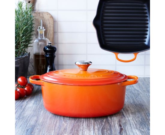 Le Creuset Чугунная кастрюля овальная 31 см / 6,3 л оранжевая